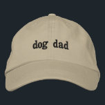 Dog Dad Gift for Father's Day Dog Father Dog Daddy Embroidered Hat<br><div class="desc">personalized embroidered baseball hat,  custom baseball cap ball cap,  present for gift for dad,  gift from daughter wife mom,  father's day gift birthday valentine's,  dog father Christmas anniversary gift,  embroidery dog dad hat cap,  new dog dad gift daddy,  dog dad hat custom present,  dog lover gift dog daddy</div>