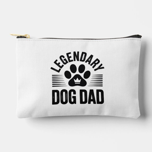 Dog Dad Gift Idea - Legendary Dog Dad Design Accessory Pouch (Front)
