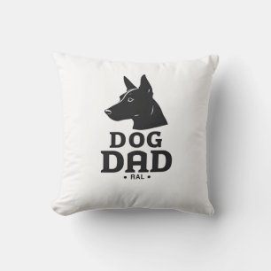 Dog Dad Gifts for Him – Funny & Custom Gear Throw Pillow