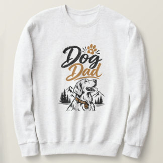 Dog Dad Golden Retriever Mountain Sweatshirt