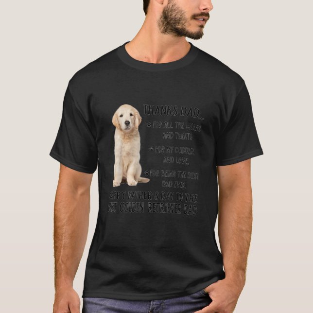 Dog Dad Happy Father s Day To The Best Golden Retr T-Shirt (Front)