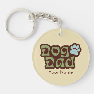 Dog Dad Logo Keychain