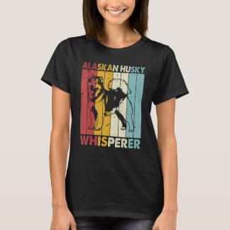 Dog Dad Mom Whisperer  Vintage Alaskan Husky T-Shirt
