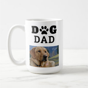 Dog Dad Paw Print Photo Coffee Mug