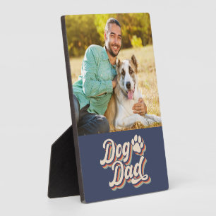 Dog Dad Paw Print Photo Plaque