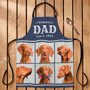 Dog Dad Personalized 6 Photo Collage with Name Apron