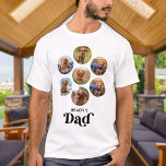 Dog DAD Personalized Dog Lover Pet Photo Collage T-Shirt<br><div class="desc">Dog Dad ... Surprise your favourite Dog Dad this Father's Day , Christmas or his birthday with this super cute custom pet photo t-shirt. Customize this dog dad shirt with your dog's favourite photos, and name. This dog dad shirt is a must for dog lovers and dog dads! Great gift...</div>