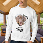 Dog DAD Personalized Heart Dog Lover Pet Photo Sweatshirt<br><div class="desc">Dog Dad ... Surprise your favourite Dog Dad this Father's Day , Christmas or his birthday with this super cute custom pet photo t-shirt. Customize this dog dad shirt with your dog's favourite photos, and name. This dog dad shirt is a must for dog lovers and dog dads! Great gift...</div>