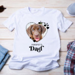 Dog DAD Personalized Heart Dog Lover Pet Photo T-Shirt<br><div class="desc">Dog Dad ... Surprise your favourite Dog Dad this Father's Day , Christmas or his birthday with this super cute custom pet photo t-shirt. Customize this dog dad shirt with your dog's favourite photos, and name. This dog dad shirt is a must for dog lovers and dog dads! Great gift...</div>