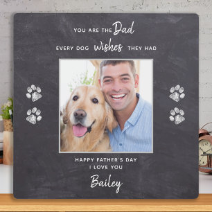 Dog Dad Personalized Pet Photo Father's Day Plaque