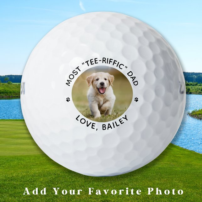 Dog Dad Personalized Pet Photo Golf Balls (Creator Uploaded)