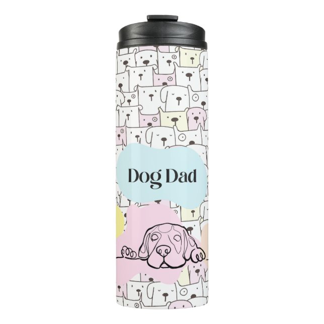 Dog Dad Pet Parent Dog Print Tumbler (Front)
