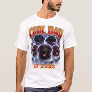 Dog Dad Portrait Personalized Number Custom Design T-Shirt