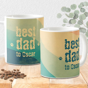 Dog Dad Retro Groovy Personalized  Coffee Mug