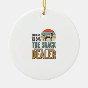 Dog Dad Snack Dealer Vintage Dog Lover Shirt_1 Ceramic Ornament