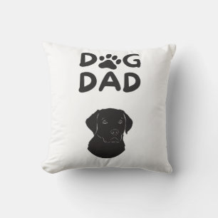 Dog Dad T-shirt Funny Pet Lovers Tee Throw Pillow