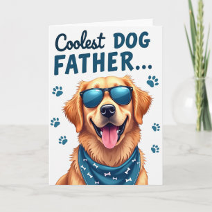 Dog Dad Teal Bandana Card