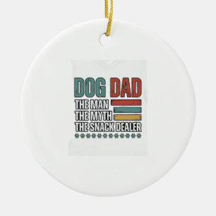 Dog Dad The Snack Dealer Vintage Paw Print Shirt_1 Ceramic Ornament