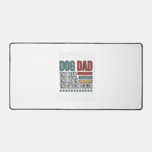 Dog Dad The Snack Dealer Vintage Paw Print Shirt_1 Desk Mat