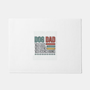 Dog Dad The Snack Dealer Vintage Paw Print Shirt_1 Doormat