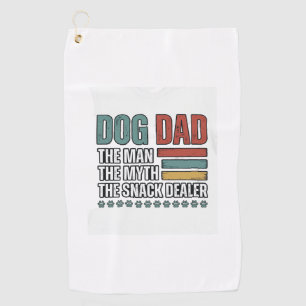 Dog Dad The Snack Dealer Vintage Paw Print Shirt_1 Golf Towel