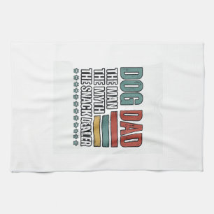 Dog Dad The Snack Dealer Vintage Paw Print Shirt_1 Kitchen Towel