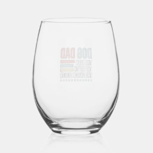 Dog Dad The Snack Dealer Vintage Paw Print Shirt_1 Stemless Wine Glass