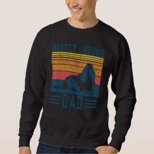 Dog Dad - Vintage Basset Hound Dad Sweatshirt