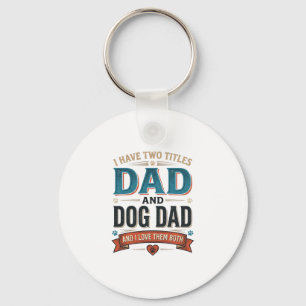 Dog Dad Vintage Engraving T-Shirt Design_1 Keychain