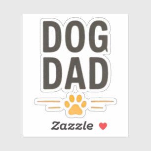 Dog Dad With Paw Simple Design