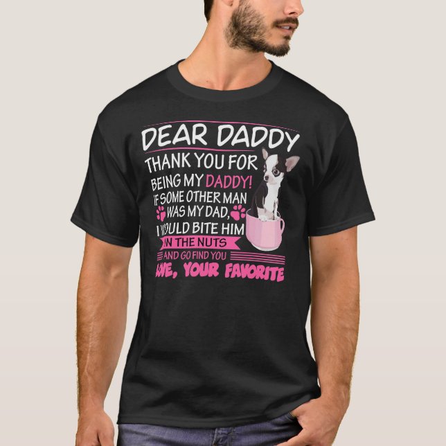 Dog Daddy Fathers Day Tee For Chihuahua (Front)