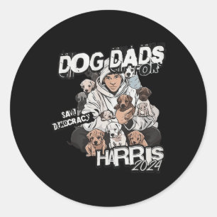 Dog Dads For Kamala Harris  Classic Round Sticker