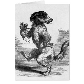 "Dog Dancing a Jig" Vintage Illustration