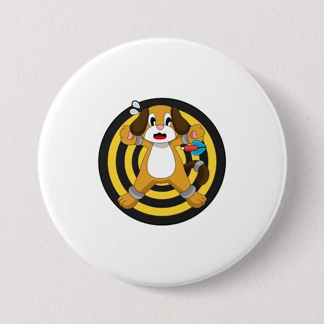 Dog Darts Dart Dartboard 3 Inch Round Button (Front)