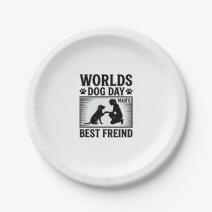 Dog Day Man’s Best Freind Vintage Paper Plate