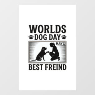 Dog Day Man’s Best Freind Vintage Window Cling