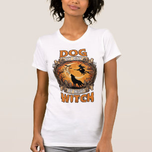 Dog Day Witch Night Halloween Wolf Moon Bats_1 T-Shirt