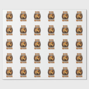 Dog Day Witch Night Halloween Wolf Moon Bats_1 Wrapping Paper