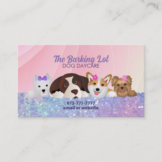 Dog Daycare Business Cards (Front)