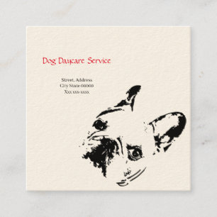 Dog Daycare Service Square Business Card