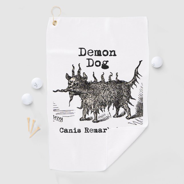 Dog Demon Vintage Funny Cute Golf Towel (InSitu)
