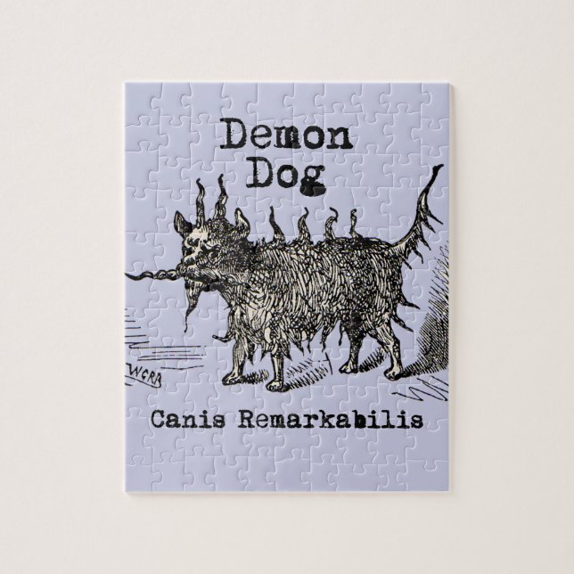 Dog Demon Vintage Funny Cute Jigsaw Puzzle (Vertical)