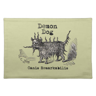 Dog Demon Vintage Funny Cute Placemat