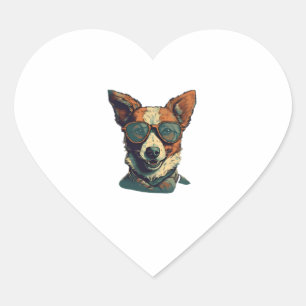 Dog Designs A Tribute to the Most Loyal Pets Heart Sticker