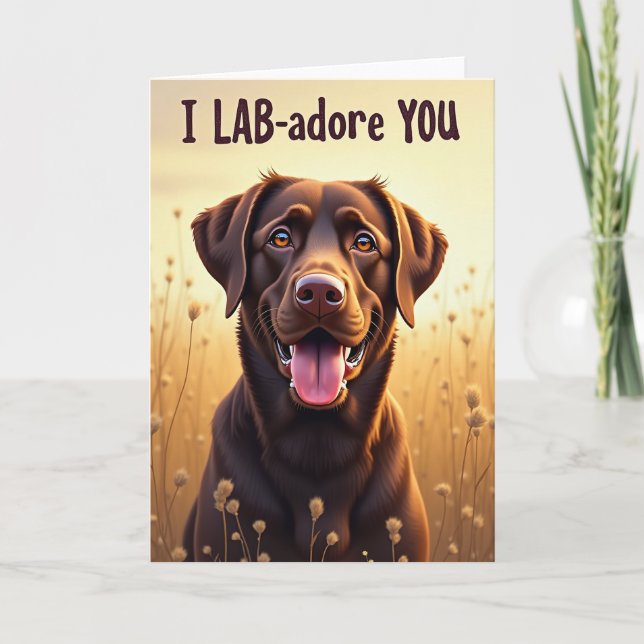 Dog Devotion Fathers Day Card (Front)