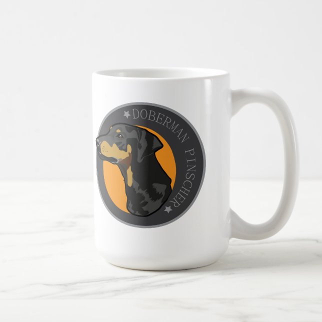 Dog Doberman Pinscher Coffee Mug (Right)