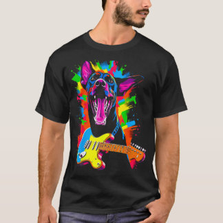 Dog Doberman Pinscher Guitarist T-Shirt