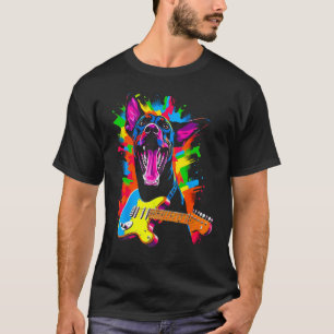 Dog Doberman Pinscher Guitarist T-Shirt