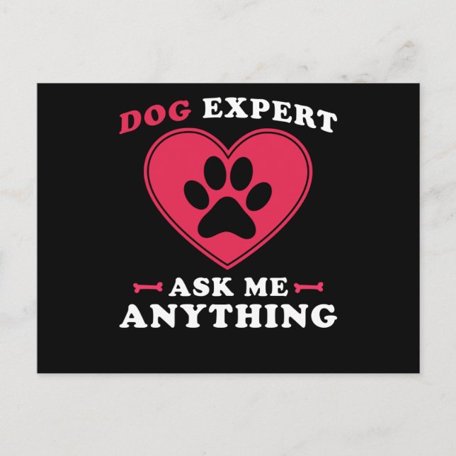 Dog Dog Expert Postcard (Front)