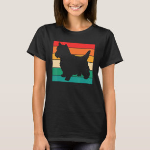 Dog    Dog Mom Dad  Retro Silhouette Yorkie Terrie T-Shirt